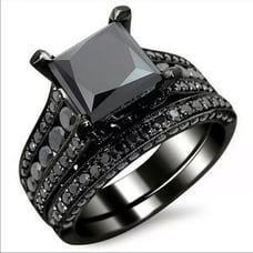 New Luxury 18k gold filled round cut black zircon