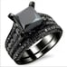 New Luxury 18k gold filled round cut black zircon