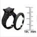 New Luxury 18k gold filled round cut black zircon