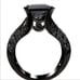 New Luxury 18k gold filled round cut black zircon