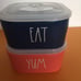 Rae Dunn Savor/Eat ceramic food storage