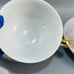 Vintage Japan Kutani Gold Mt. Fuji Mountain Village Teacup and Saucer Set of 4