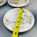 Vintage Japan Kutani Gold Mt. Fuji Mountain Village Teacup and Saucer Set of 4
