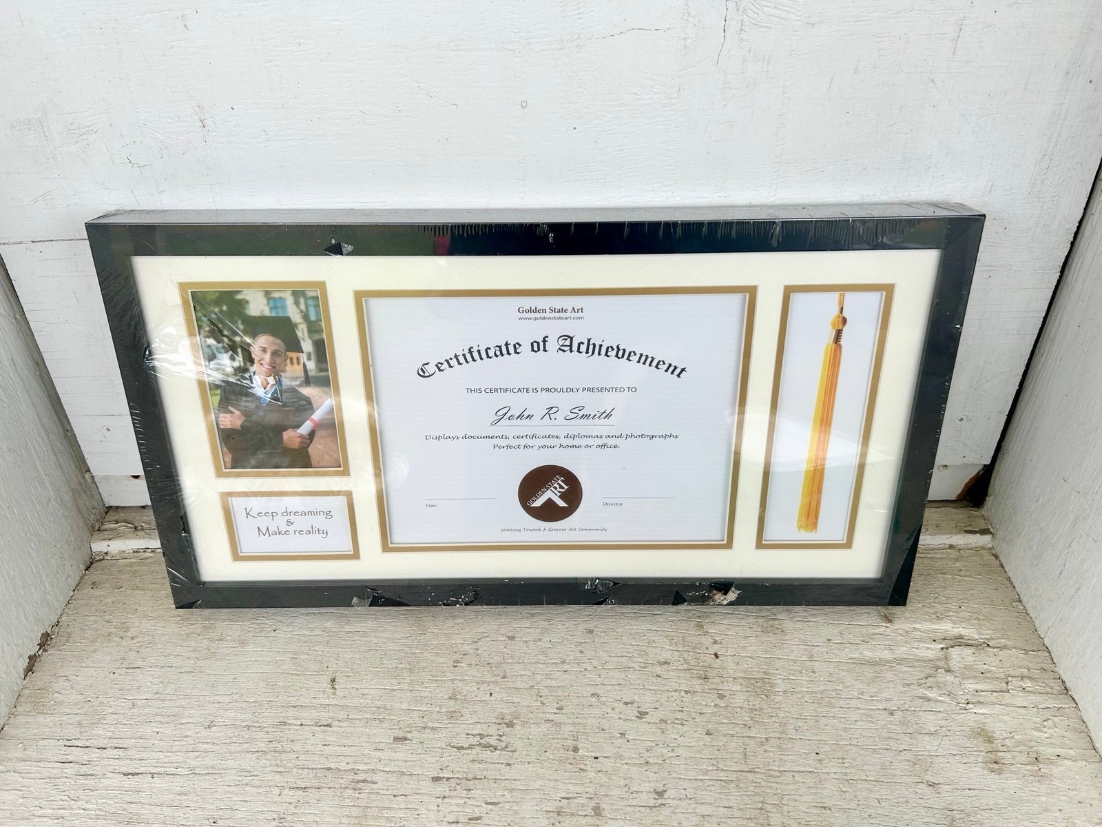 Shadowbox 23x12 Diploma Frame w/ Tassel Holder For 8.5x11 Certificate Graduation