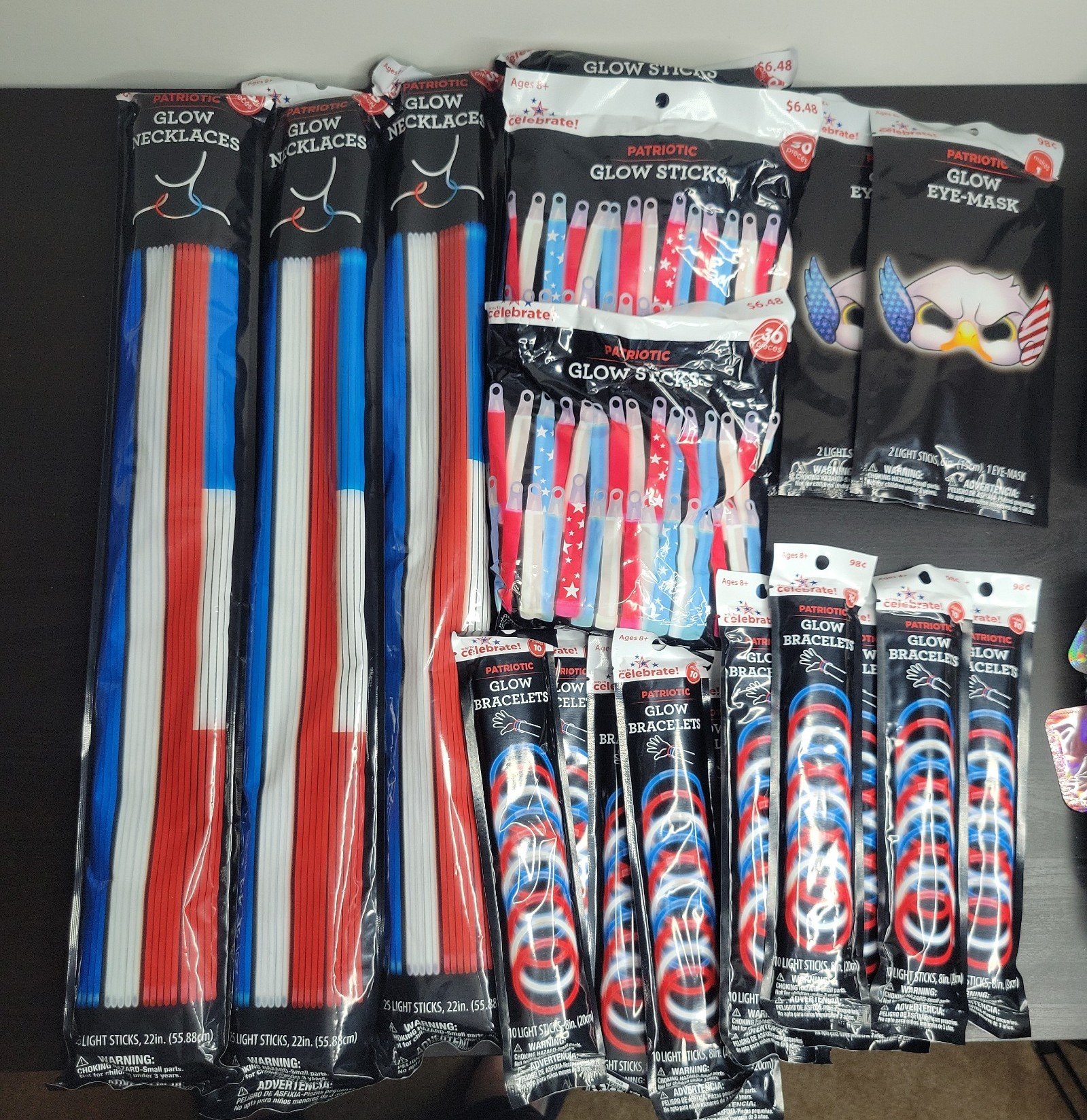 Large lot of glow sticks