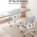 Ergonomic Office Chair,Lumbar Chair with Flip-up Arms and Adjustable Height-blue