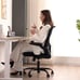 Ergonomic Office Chair,Lumbar Chair with Flip-up Arms and Adjustable Height-blue