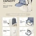 Large Capacity Travel Backpack, Carry-on Multi Layer Luggage Daypack, Simple Pp