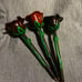 Mexican Art Hand Made Rose Flower Pen set of 3