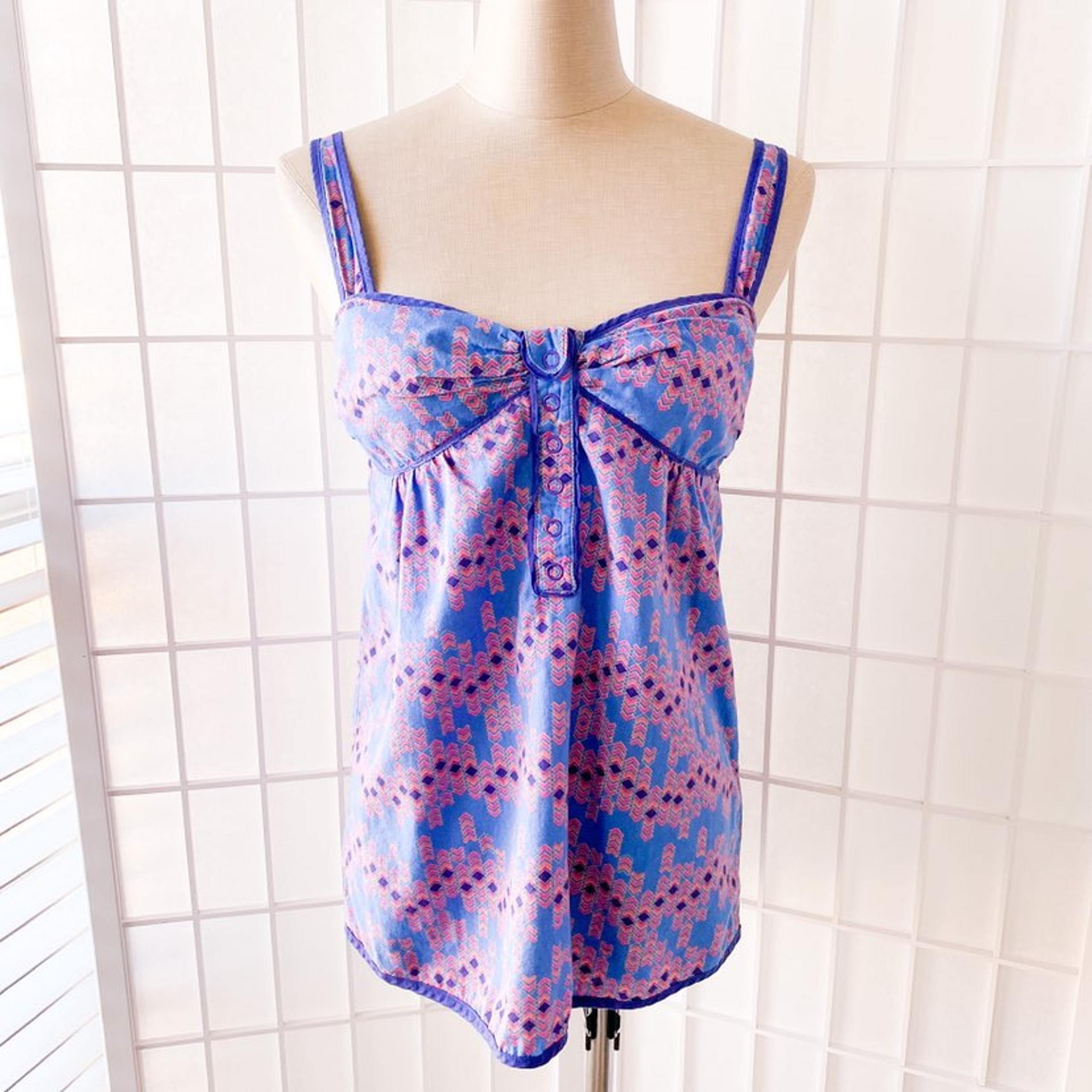KIMCHI BLUE Printed Babydoll Tank Top