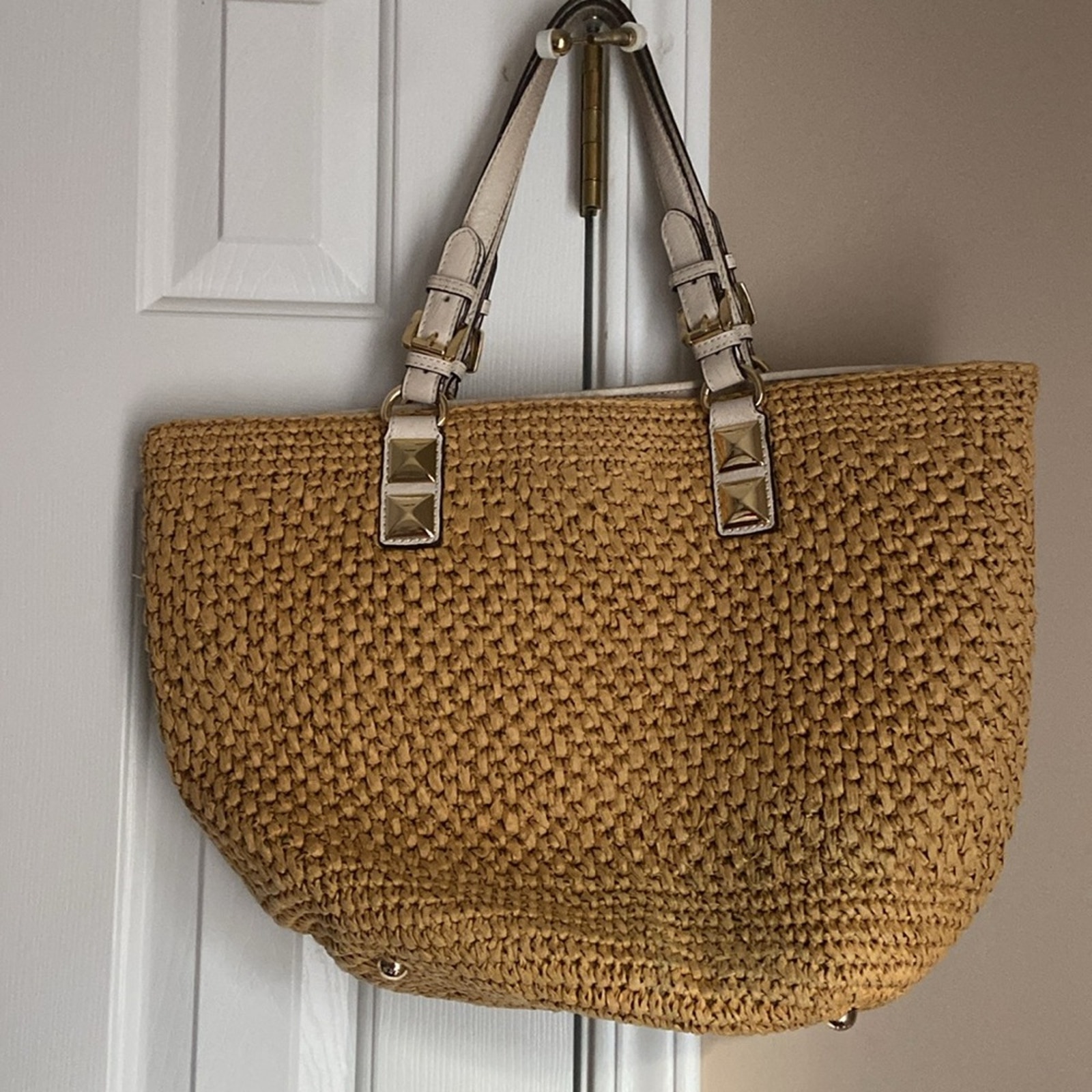 michael kors woven bag