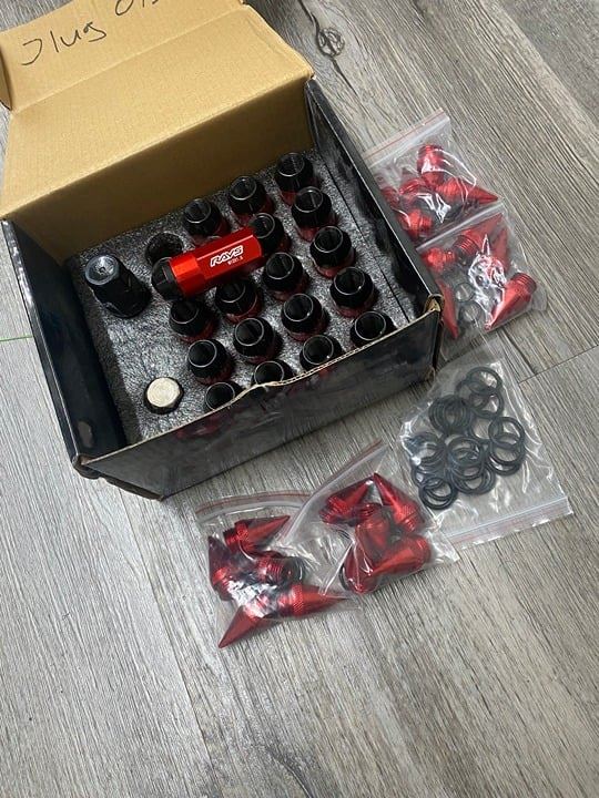 Rays red lug nuts JDM 12x1.25 brand new