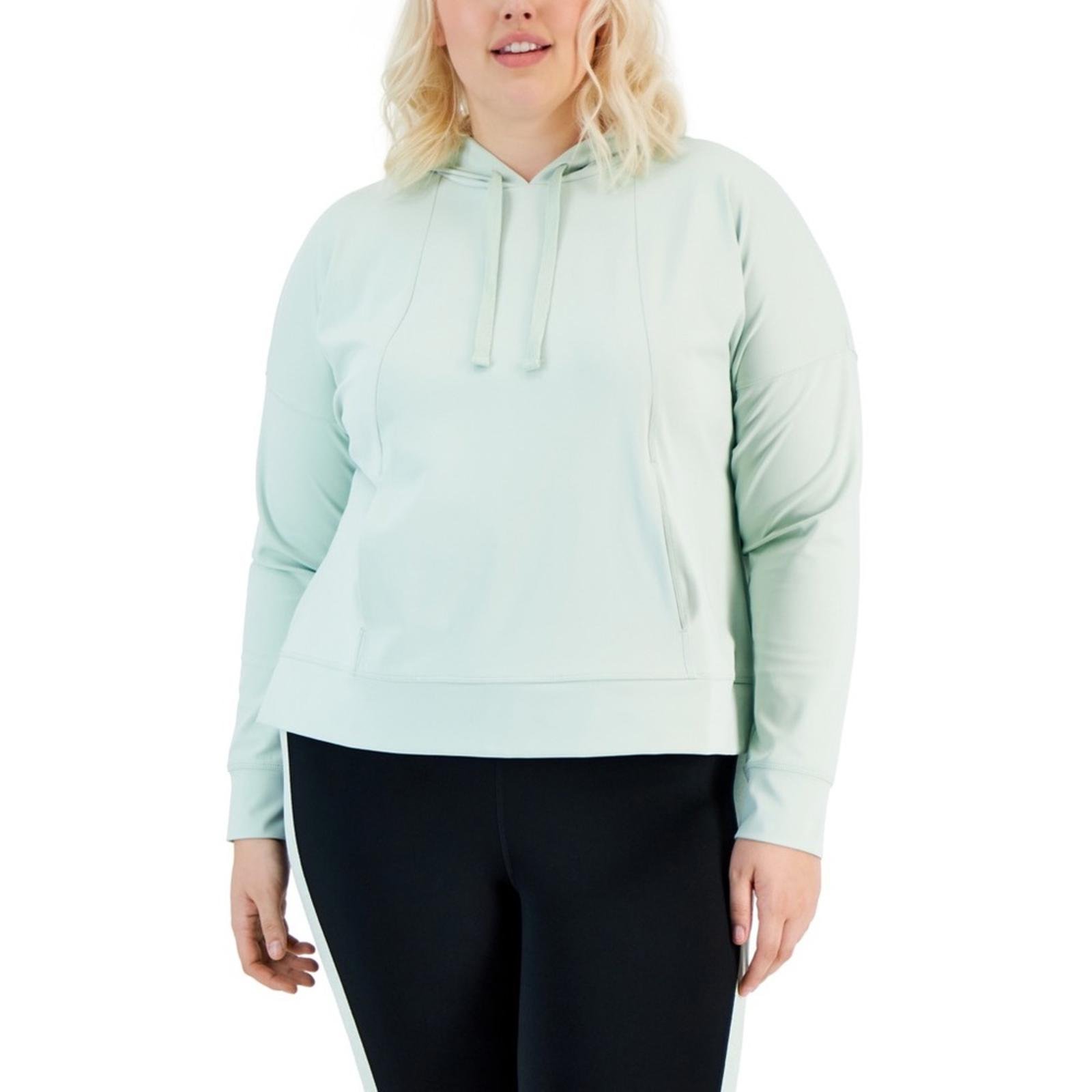 ID Ideology Techy Drawstring-Hood Hoodie, Mint Wash Plus Size 2X New w/Tag