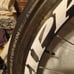 Zipp 404 aero tubular 18 bladed spoke front wheel with like new conti tire