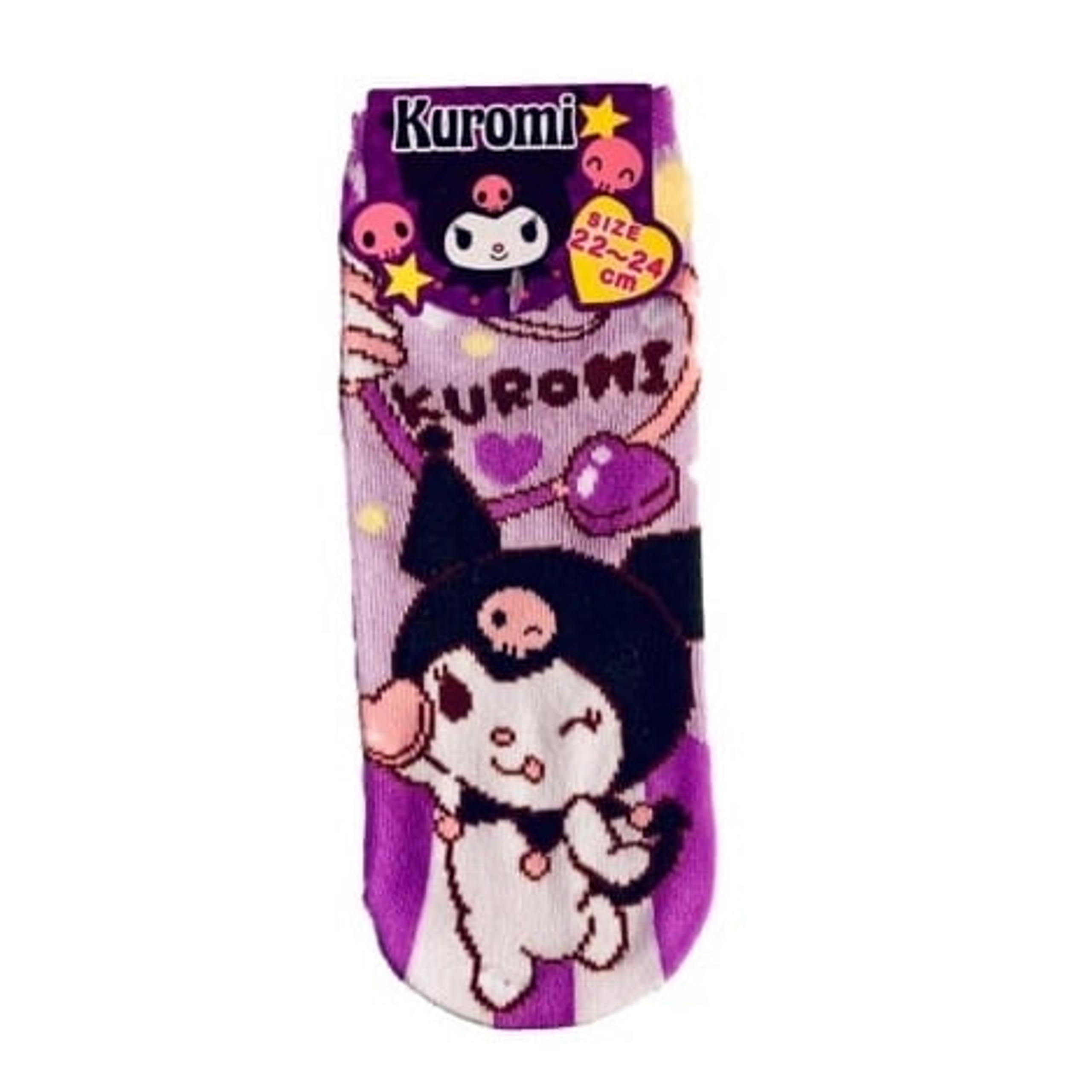 Sanrio Kuromi Socks - Purple Hearts, Japan Exclusive