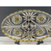 Vintage Mikasa Walther STAR PINWHEEL Oval Divided Tray Clear W/ Yellow Accents