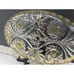 Vintage Mikasa Walther STAR PINWHEEL Oval Divided Tray Clear W/ Yellow Accents