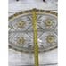 Vintage Mikasa Walther STAR PINWHEEL Oval Divided Tray Clear W/ Yellow Accents