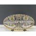 Vintage Mikasa Walther STAR PINWHEEL Oval Divided Tray Clear W/ Yellow Accents