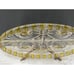 Vintage Mikasa Walther STAR PINWHEEL Oval Divided Tray Clear W/ Yellow Accents