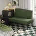 2 Seater Armless Mini Small Sofa Corduroy Compact Loveseat Couch for Small Space