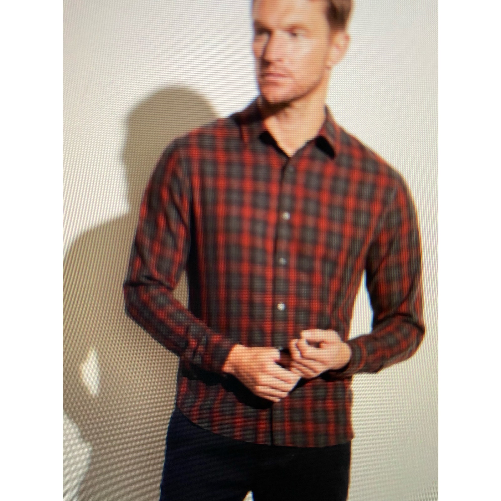 NWT Vince XXL Canyon shadow plaid longsleeve