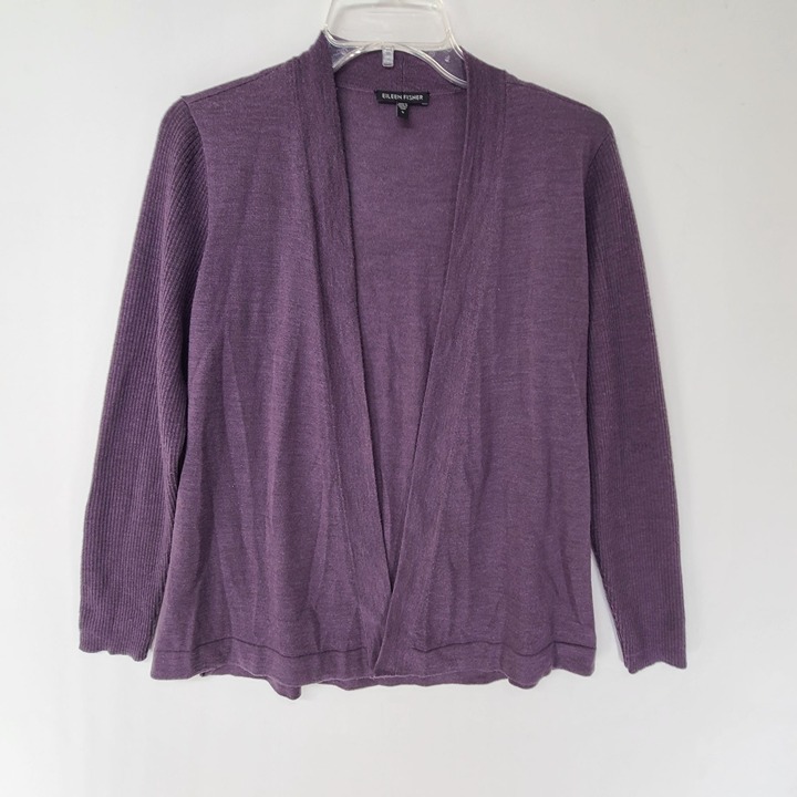 Eileen Fisher Women's 100% Wool Open Front Sweater Size: S