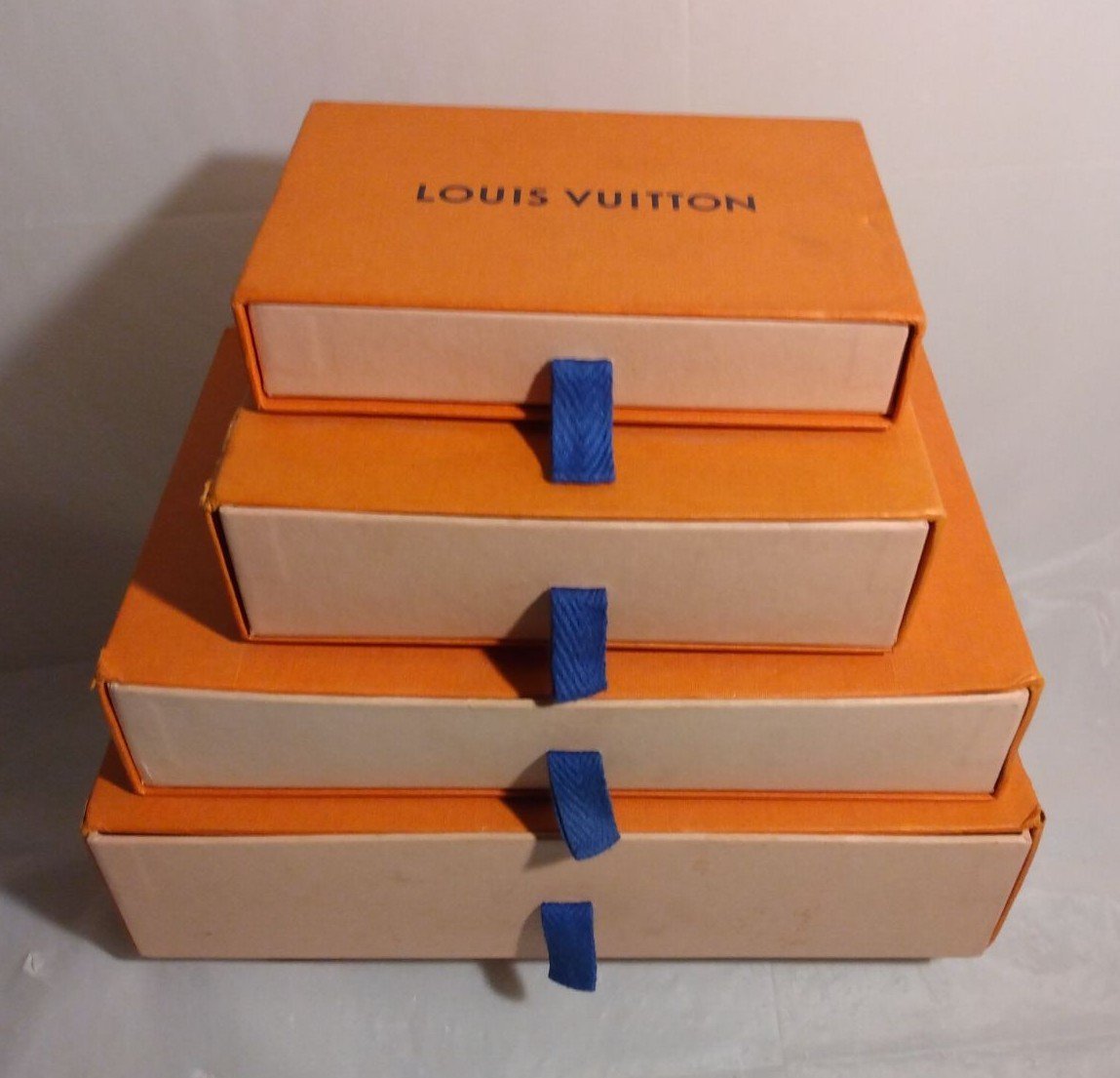 Louis Vuitton Orange Empty 4 Drawer Wallet/Jewelry Box