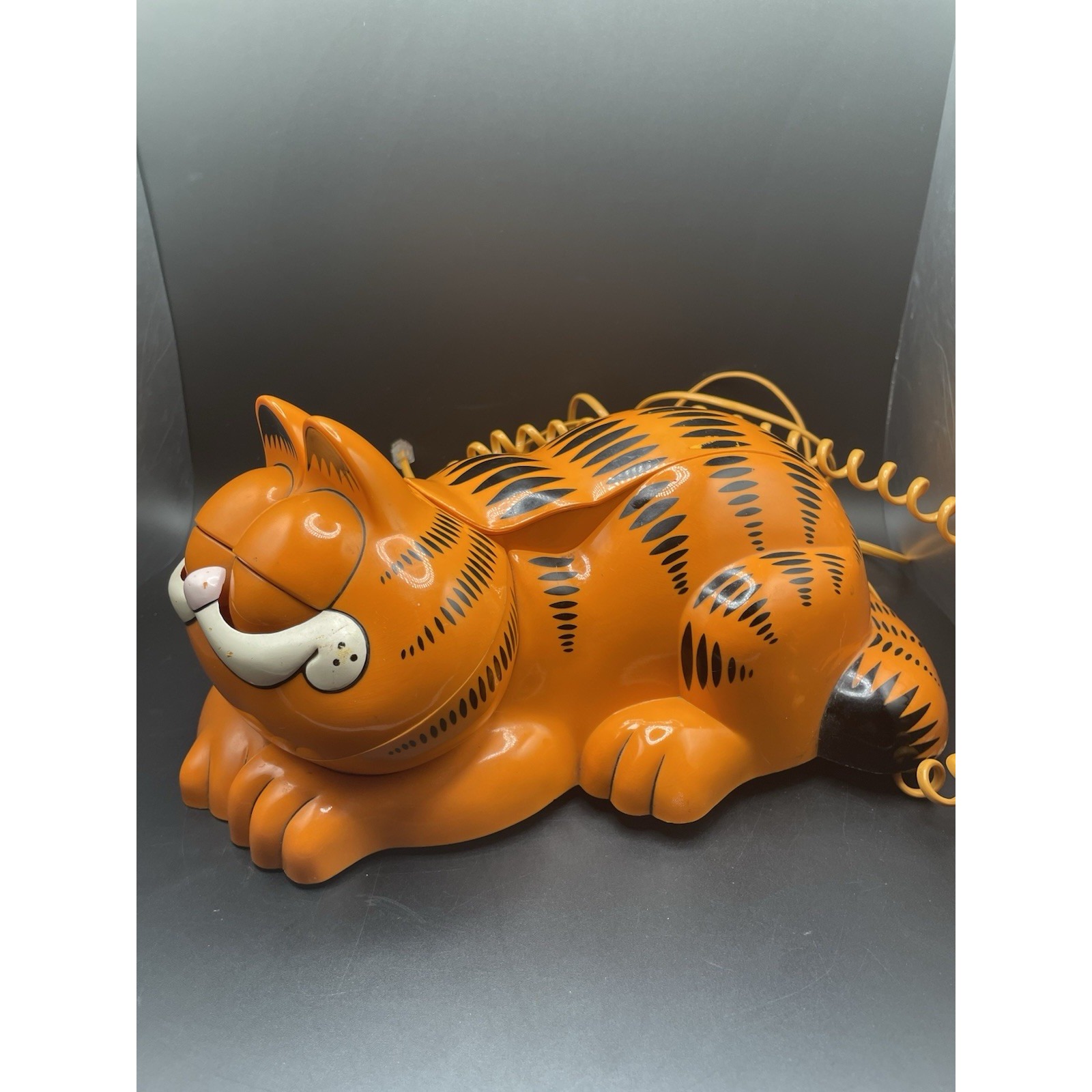 Vintage Garfield Telephone Tyco Phone Landline 1980s Cat Eyes Open & Close