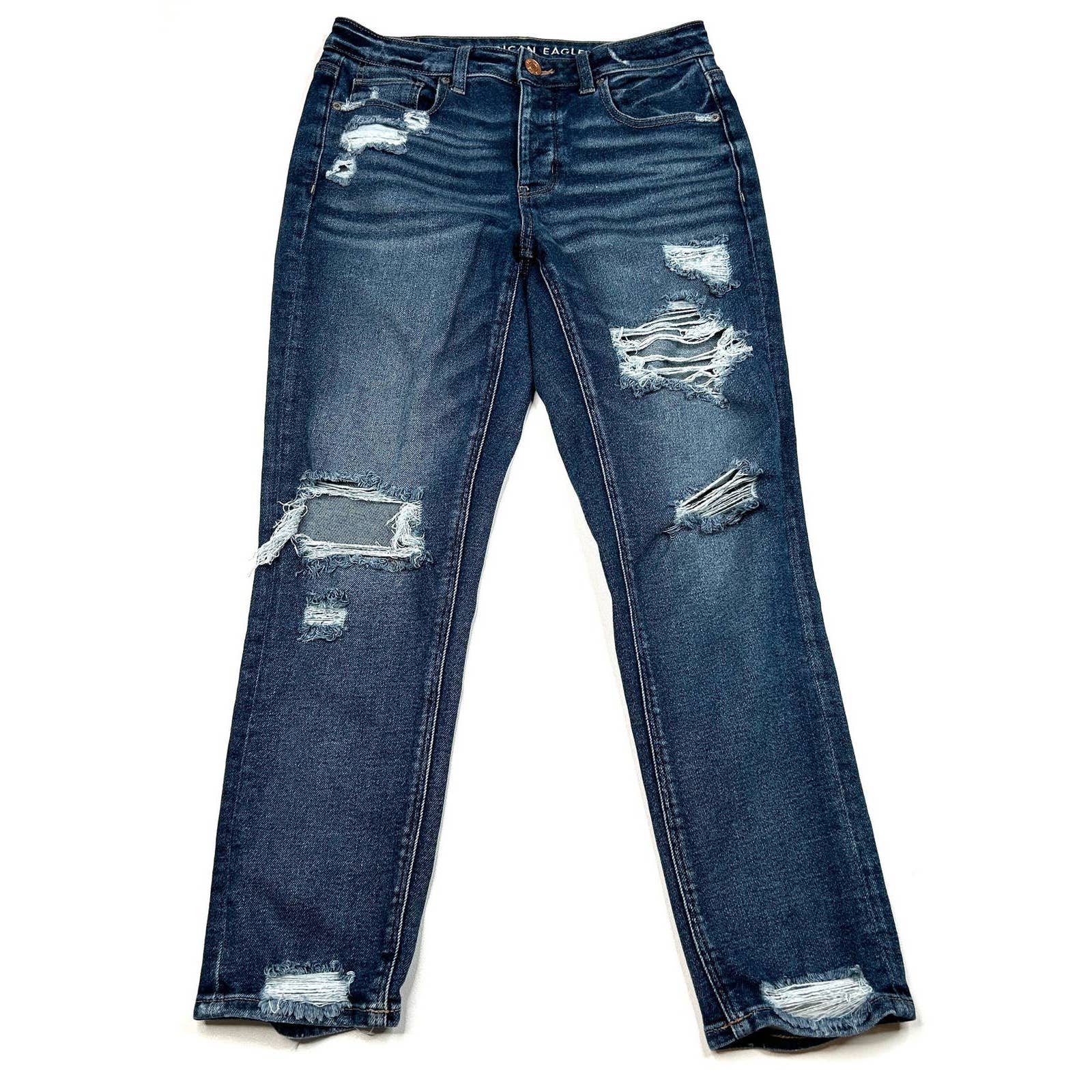 American Eagle | Tomgirl Destoryed High Rise Denim Jeans Size 4R
