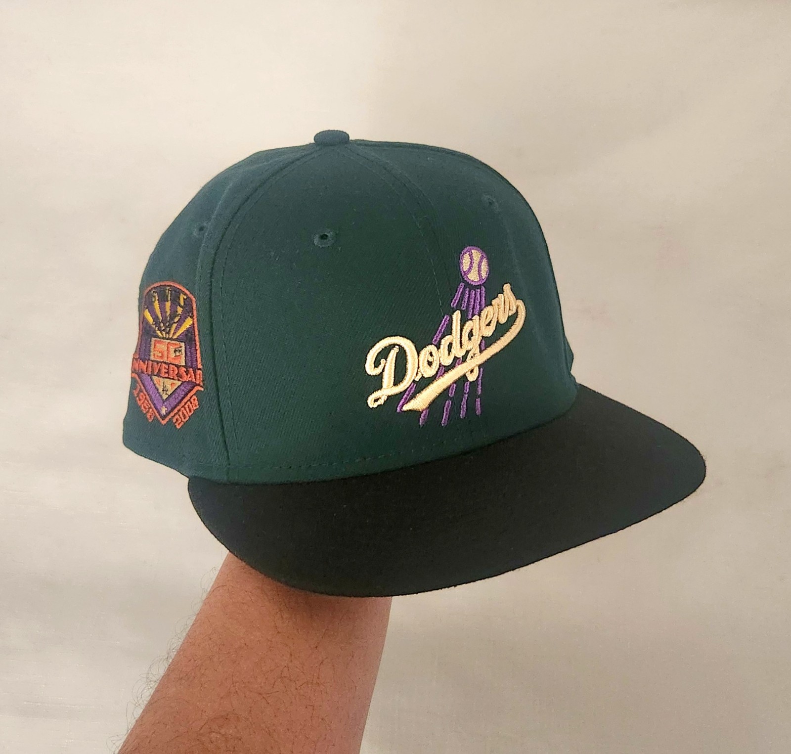 New Era Brooklyn Dodgers Capsule Green Bark 50th Anniversary 59Fifty Fitted Hat