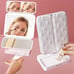 White Mackup Mirror Touch Control Rotatable and Foldable Design
