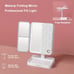 White Mackup Mirror Touch Control Rotatable and Foldable Design
