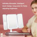 White Mackup Mirror Touch Control Rotatable and Foldable Design