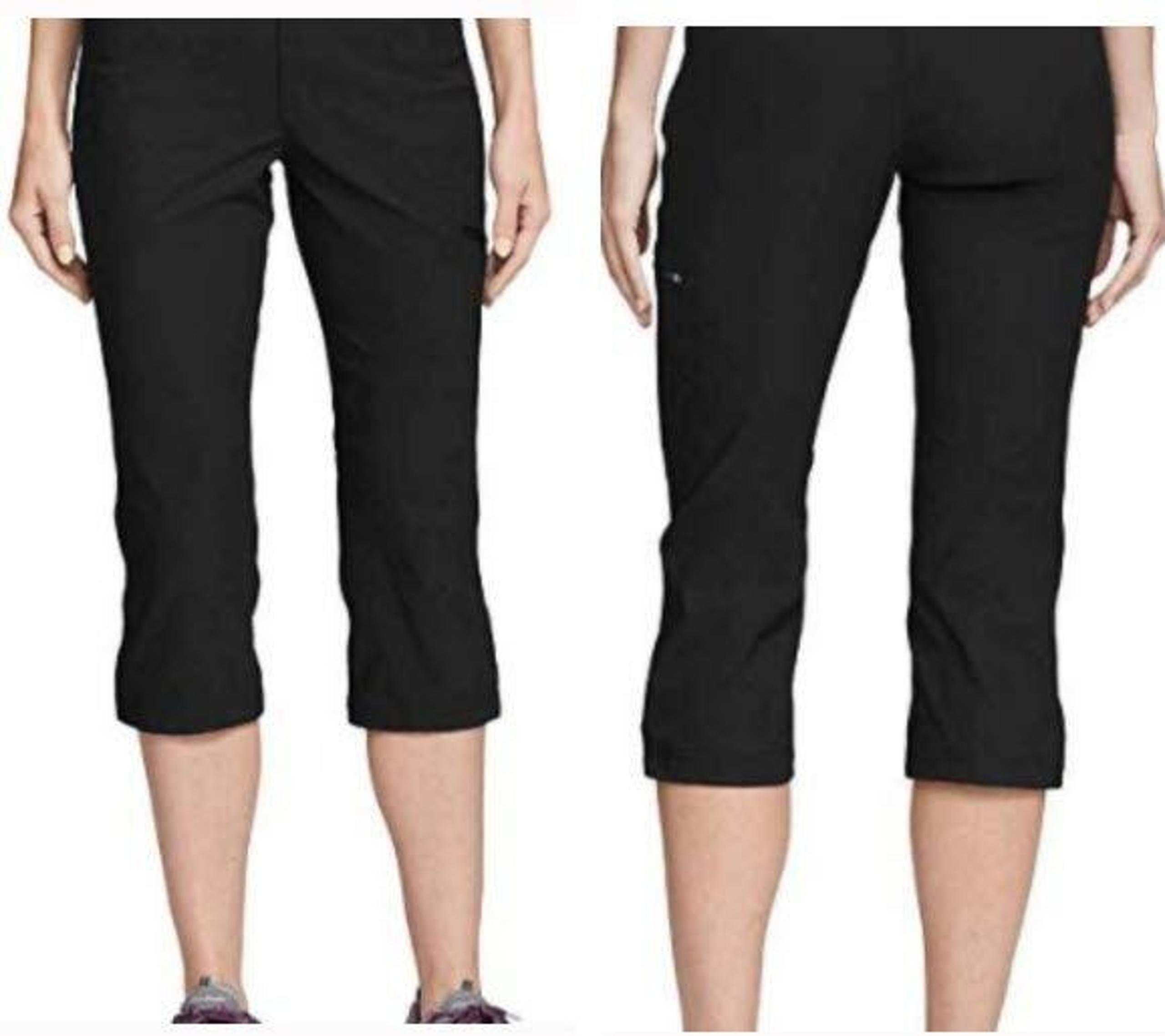 Eddie Bauer NWT Capri Pants Black Sz 10