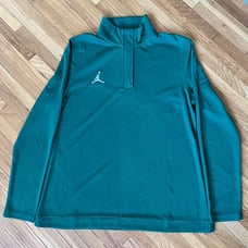 Jordan TEAM Nike Air DriFIT Half-Zip Athletic Top Dark Green DQ7913-341 Womens L
