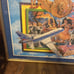 1988 MARDI GRAS 20x15 Krewe Of Caesar Framed Print Hyatt Hotel 26” x20”