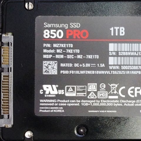 Samsung 850 Pro 1TB SSD 2.5 SATA