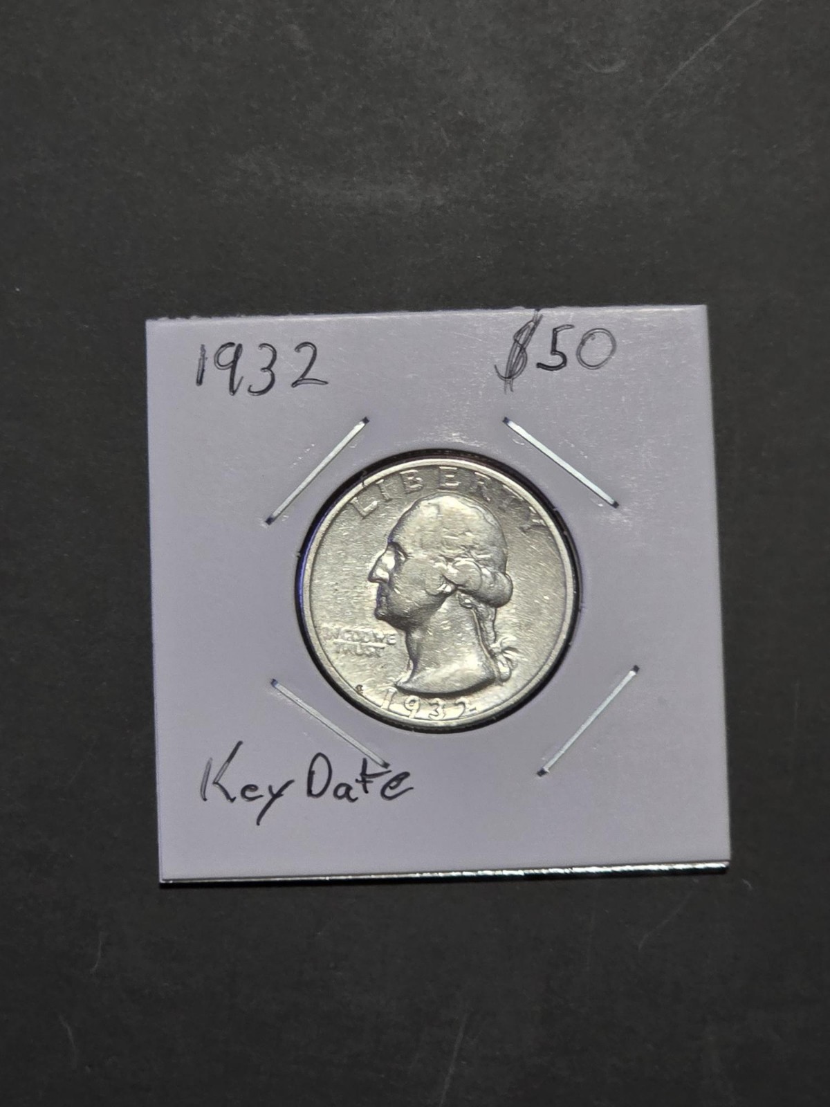 1932 keydate Washington quarter