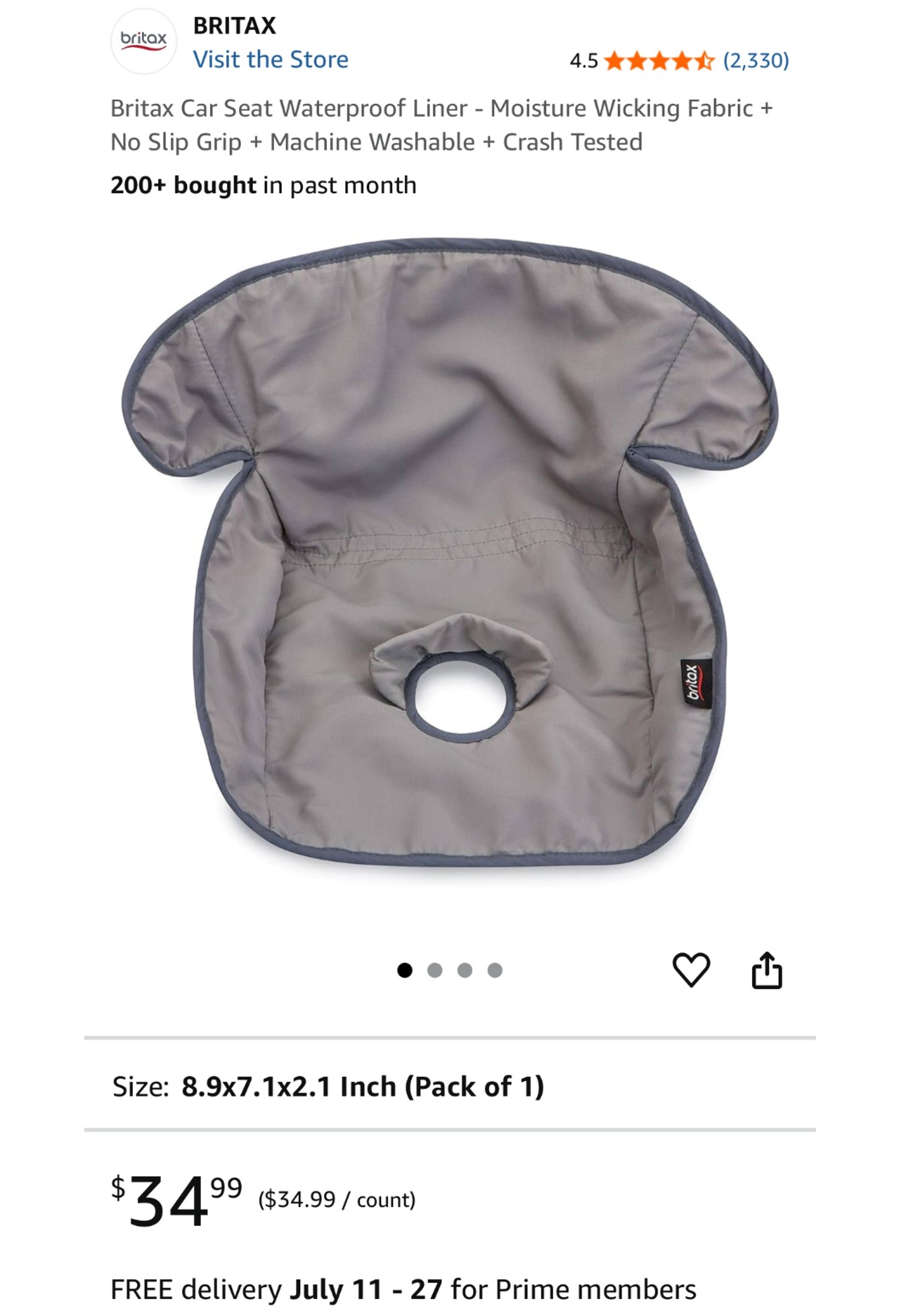 NEW- Britax Waterproof convertible seat liner