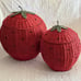 Strawberry Wicker Storage Basket Set