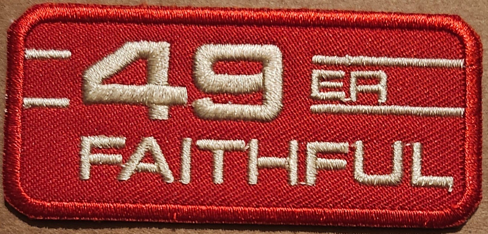 San Francisco 49ers 49er Faithful embroidered Iron on patch 6 ct.