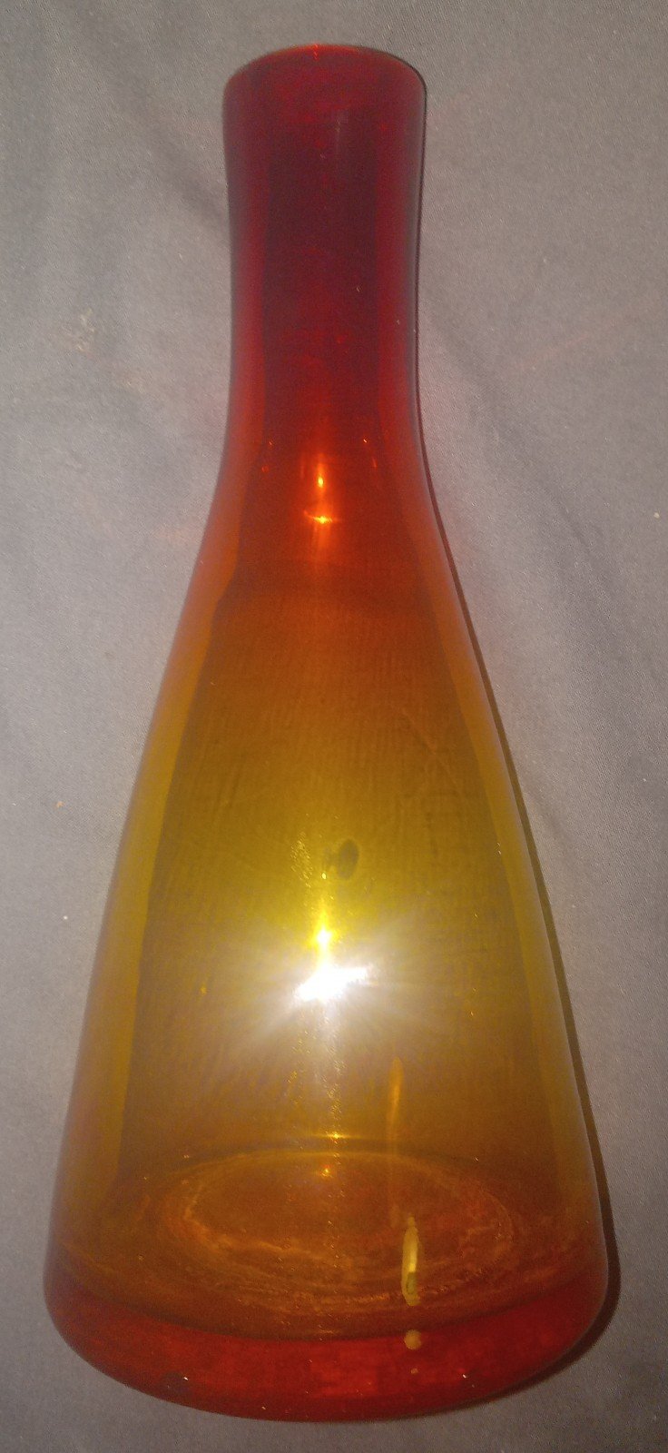 Mid-Century Blenko Amerbina Tangerine Decanter 920-S No Stopper Winslow Anderson