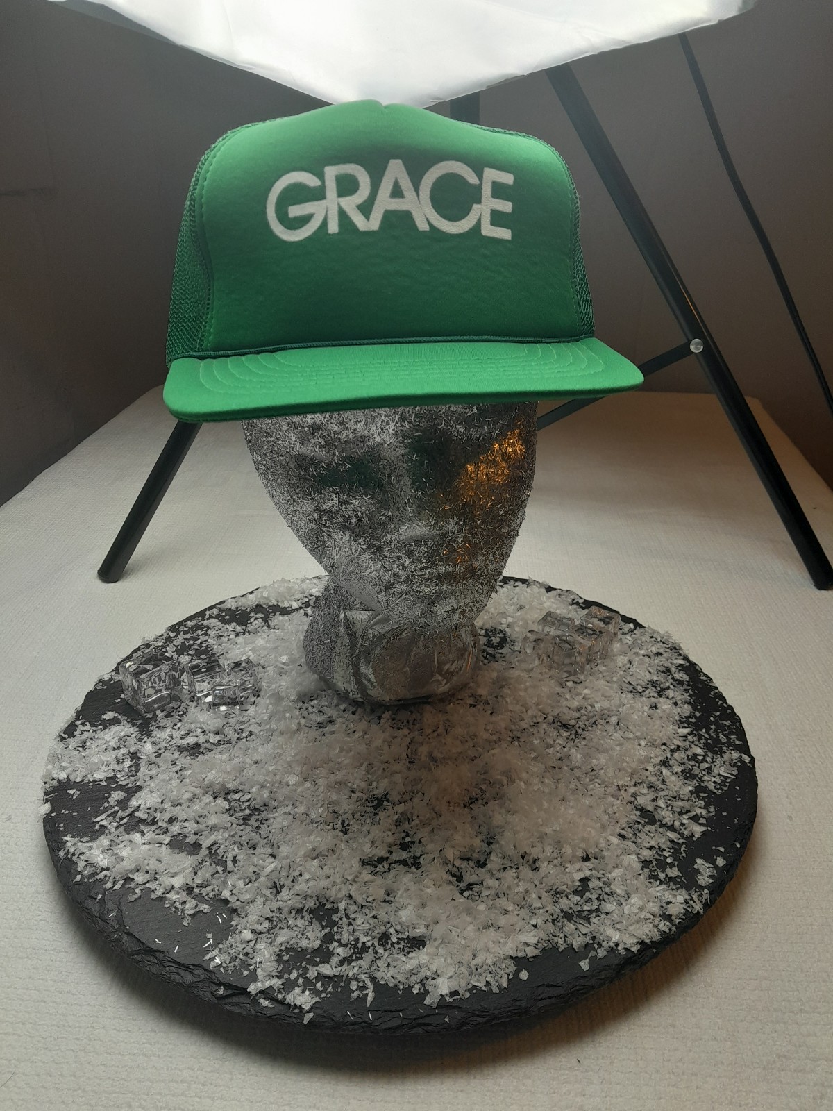 Vintage Grace Green Trucker Hat Cap