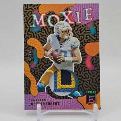 2022 Justin Herbert Panini Donruss Elite Moxie Prime 4 COLOR Patch /49 #MO-23