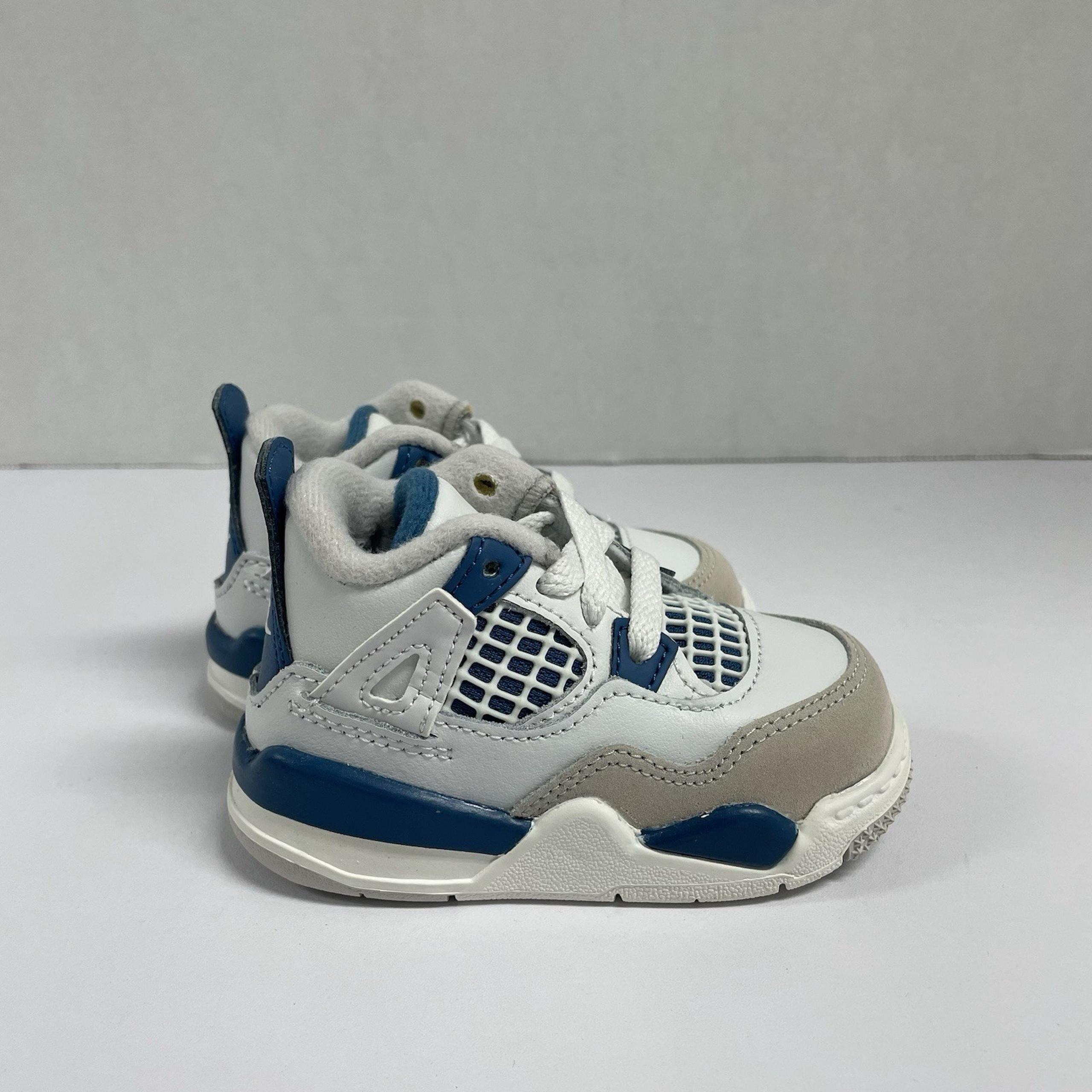 Air Jordan 4 Retro TD Military Blue 2024 BQ7670 141 Size 5 Baby Shoe New Born