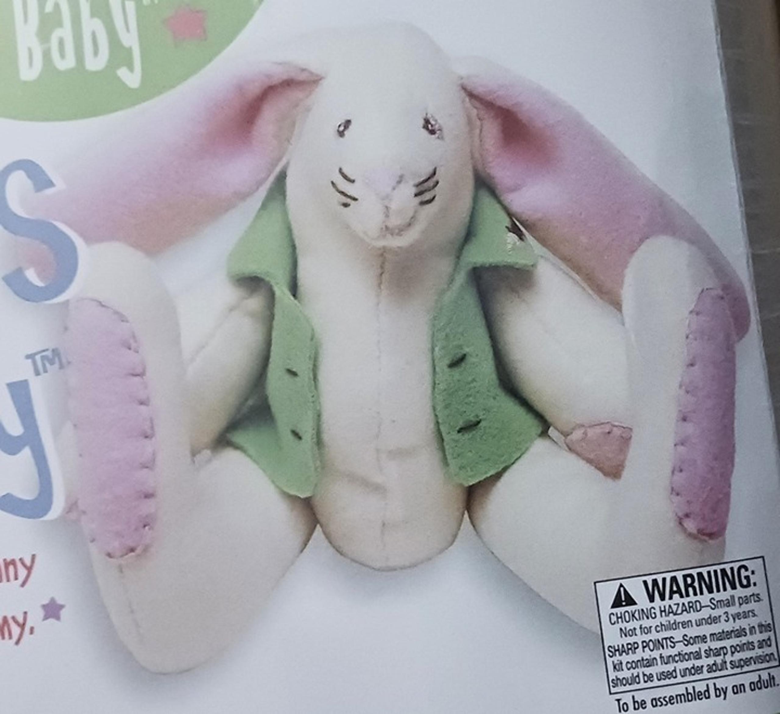 15" Soft Fleece Bunny STEM Kit All Material Included Easy to Make NISB