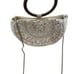Zara White Beaded half moon bag