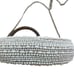 Zara White Beaded half moon bag