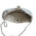 Zara White Beaded half moon bag